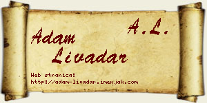 Adam Livadar vizit kartica